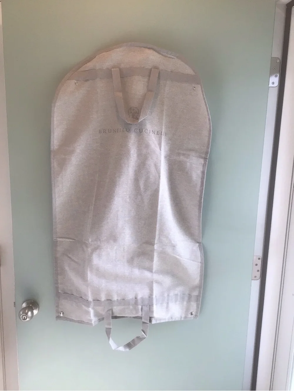 Brunello Cucinelli Light Gray Travel Garment bag cm 60X100 New